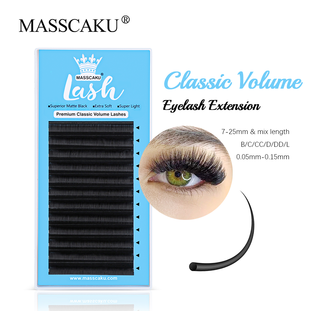 Eyelash Extensions Classic - MASSCAKU-Extensión de pestañas, producto de maquillaje,