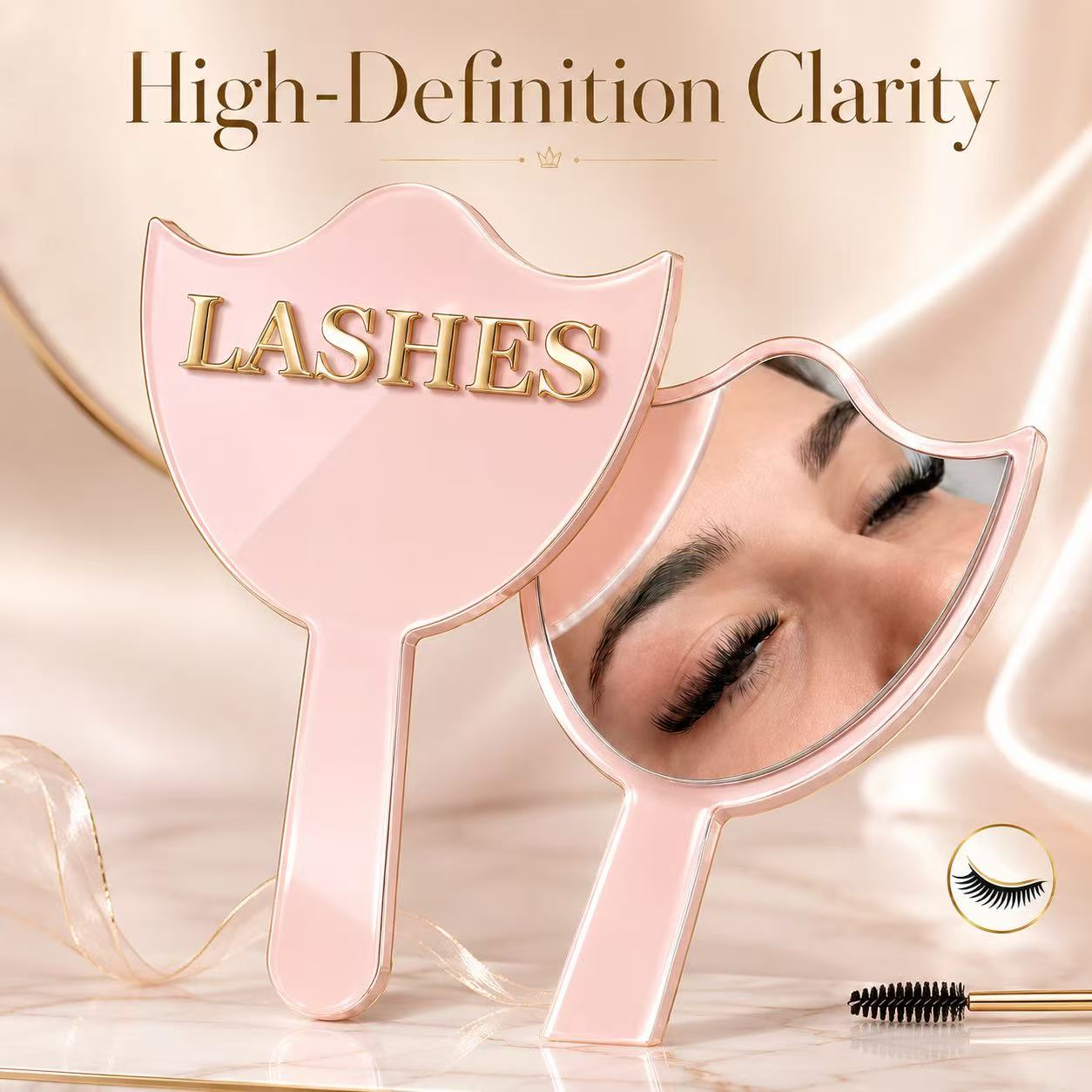 Eyelash Extension Aftercare - Espejo de Vidrio HD para Extensiones