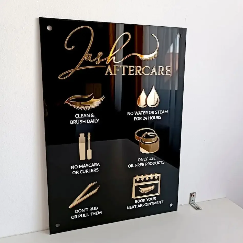Señal de cuidado posterior par - Eyelash Extension Aftercare reseña y precio