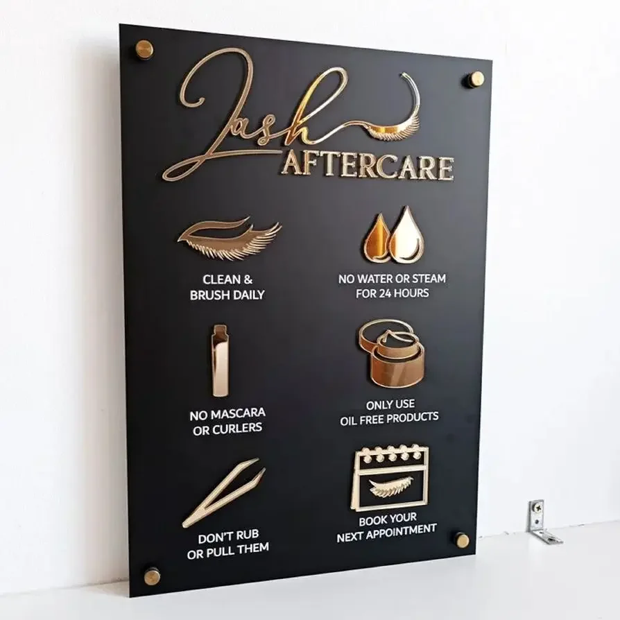 Señal de cuidado posterior par - Eyelash Extension Aftercare reseña y precio
