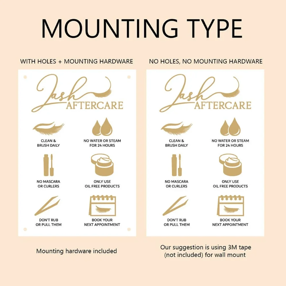 Señal de cuidado posterior par - Eyelash Extension Aftercare reseña y precio
